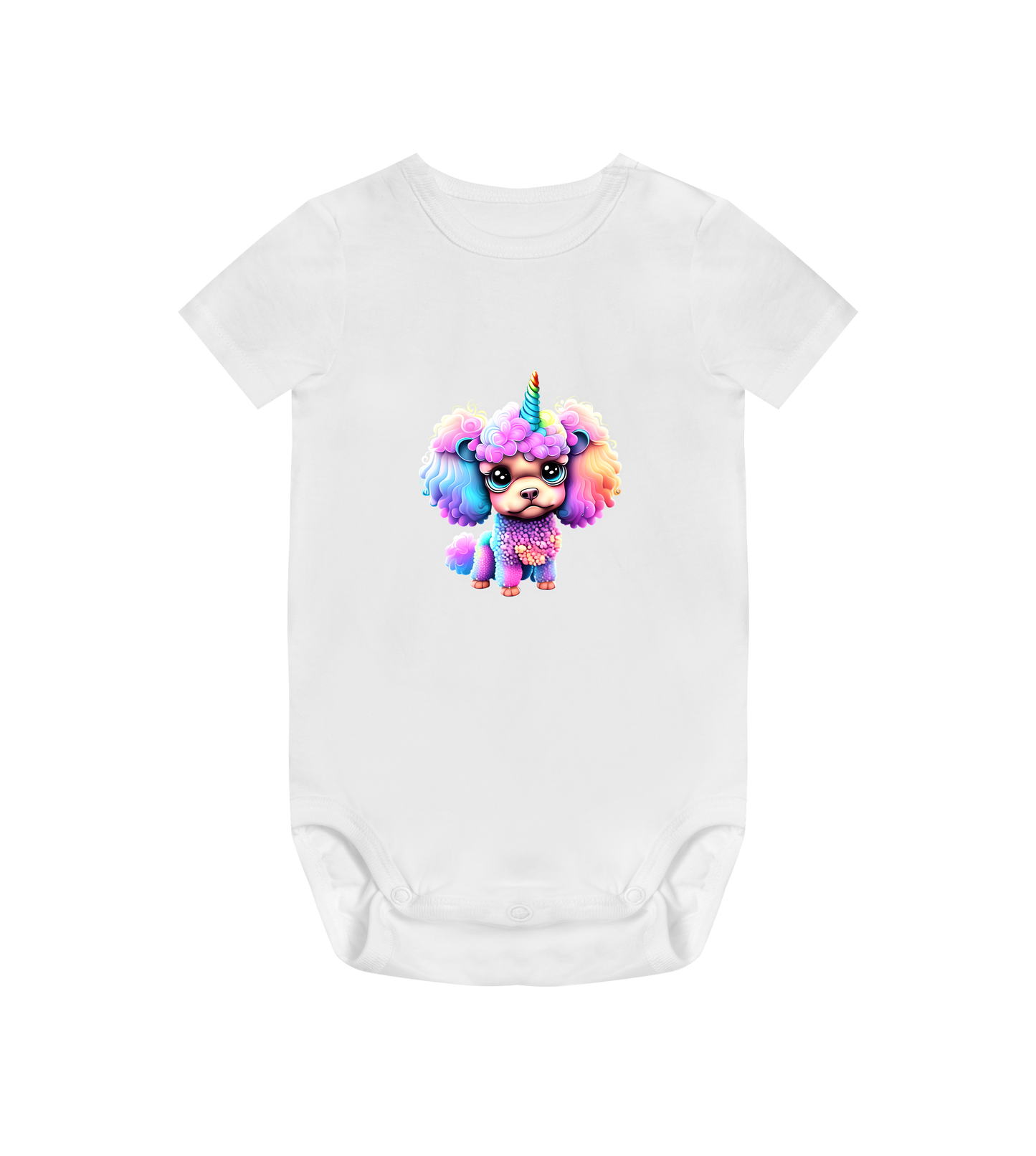 Poodle Unicorn Baby Bodysuit – Adorable & Soft for Newborns and Toddlers