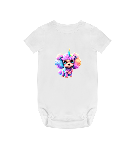 Poodle Unicorn Baby Bodysuit – Adorable & Soft for Newborns and Toddlers